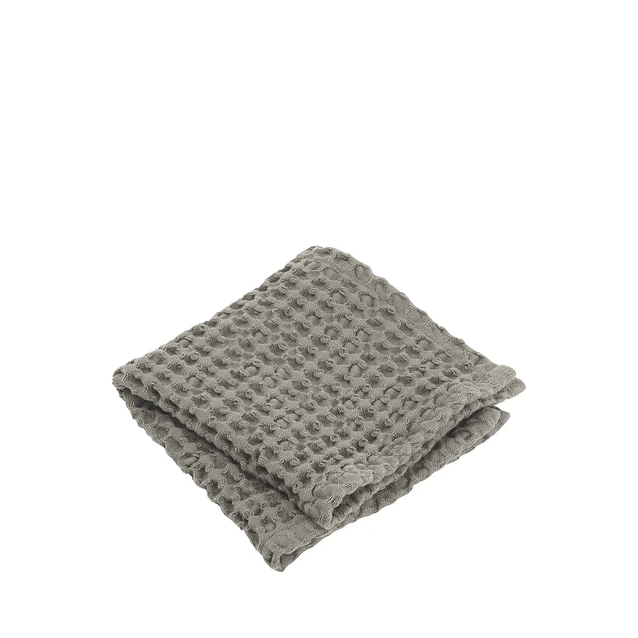 Blomus Caro Waffle Bathroom Washcloth 12 X 12 Set Of 2 - Satelite Gray