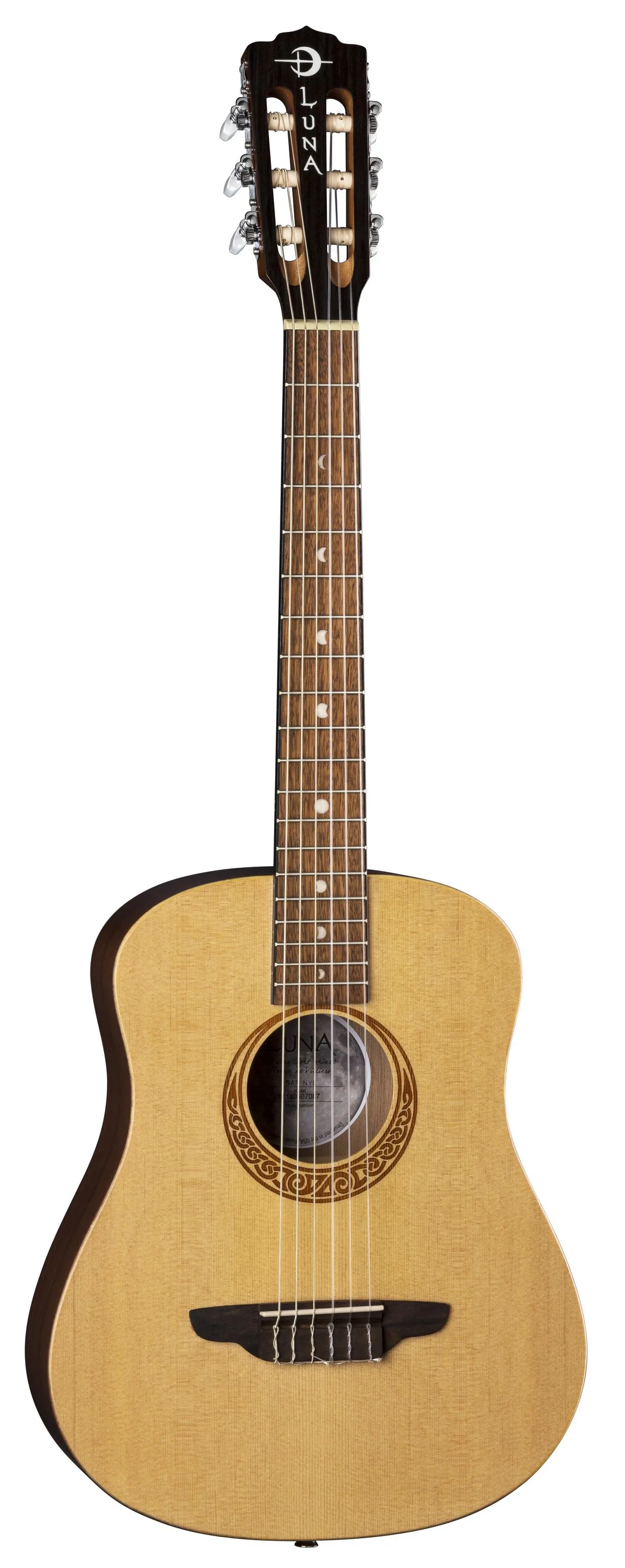 Luna Safari Nylon Spruce Travel Acoustic Guitar w/Gigbag