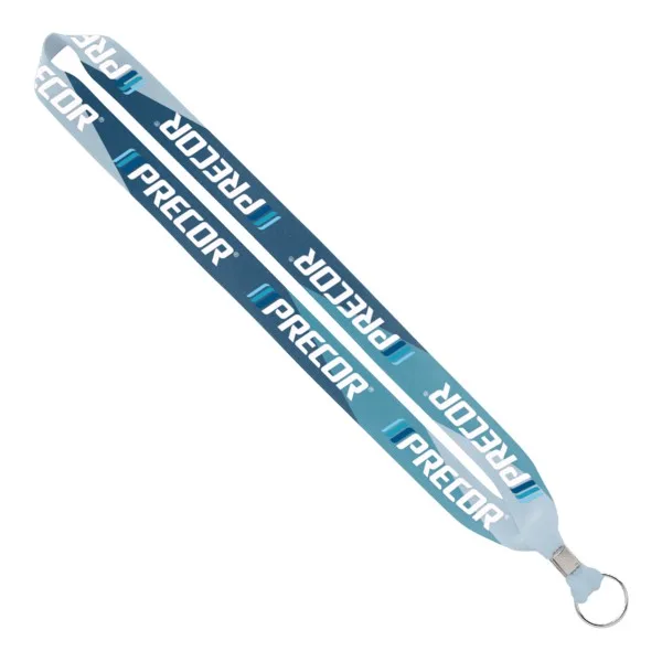 IMPORT Rush 1" Dye-Sublimated Lanyard with Silver Crimp & Split-Ring view 4