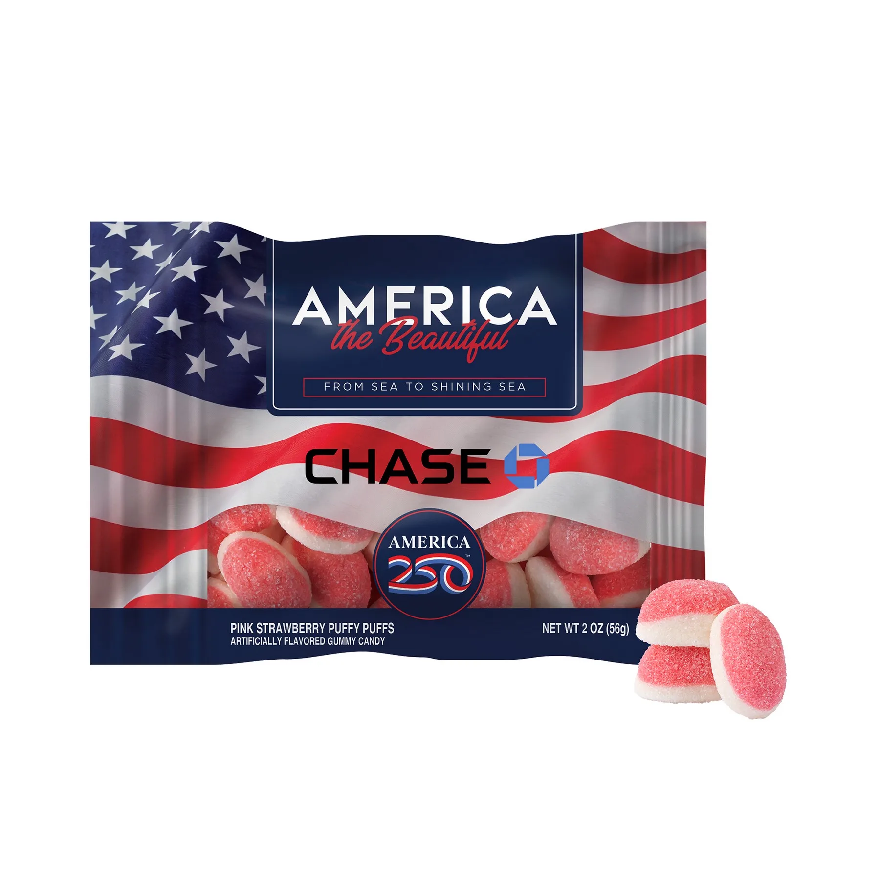 America 250- 2oz. Digibag™-Strawberry Puffs