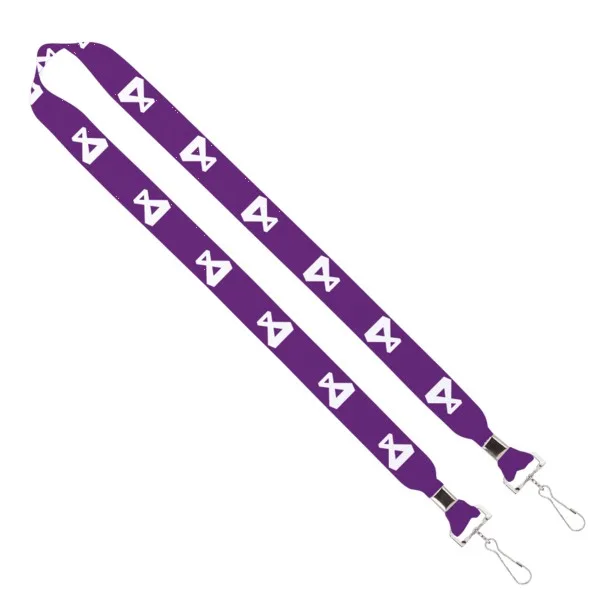 IMPORT Rush 1" Dye-Sublimated 2-Ended Lanyard with Dual Silver Metal Crimp & Split-Ring view 6