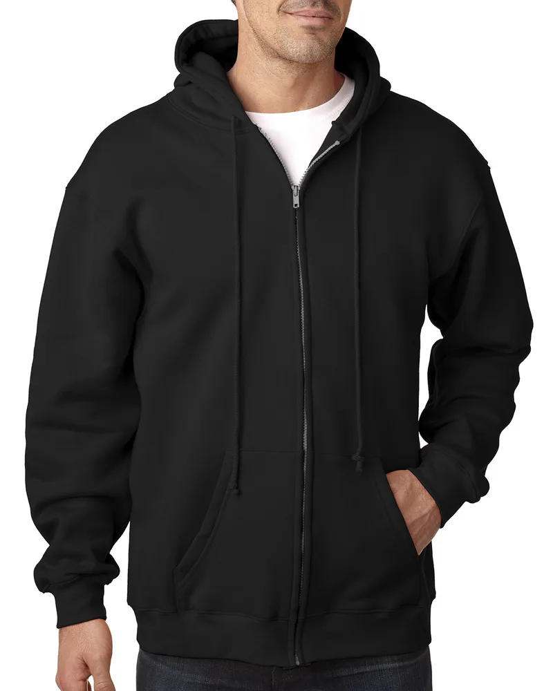 BAYSIDE Adult USA Made Full-Zip Heavyweight Hooded Sweatshirt