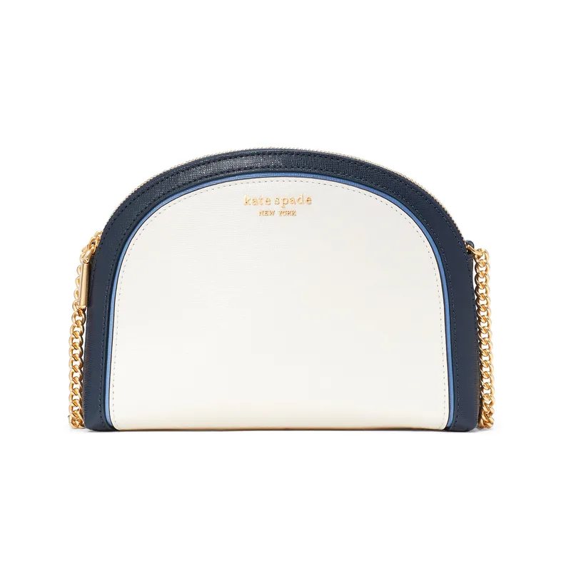 kate spade new york Morgan Colorblocked Double Zip Dome Crossbody - Cream Multi