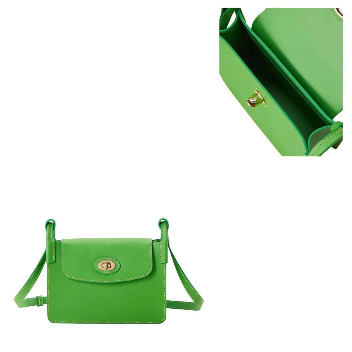Dooney & Bourke Kelly Green Sweety Leather Pinky Bag