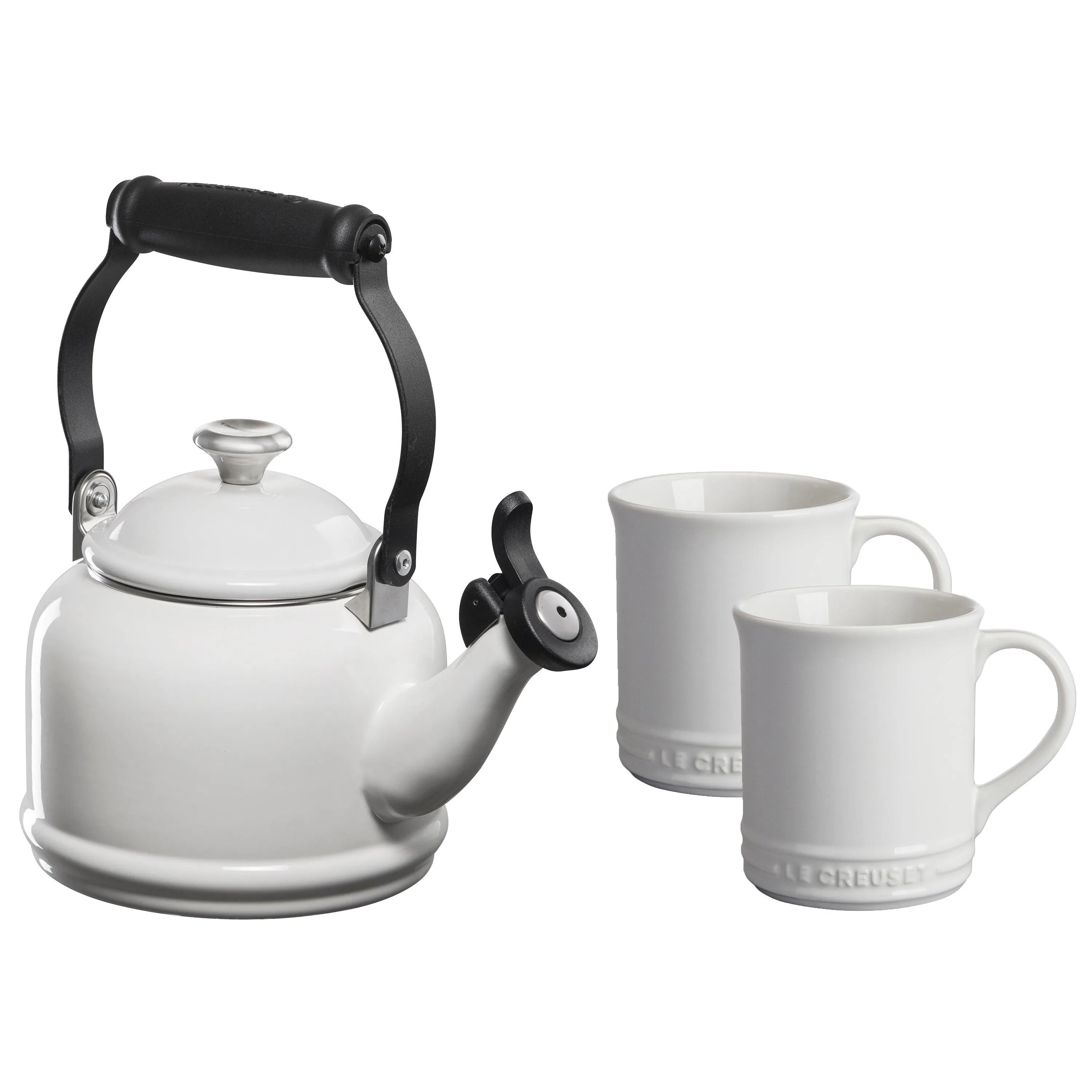 Le Creuset Demi Kettle & Mug Set White