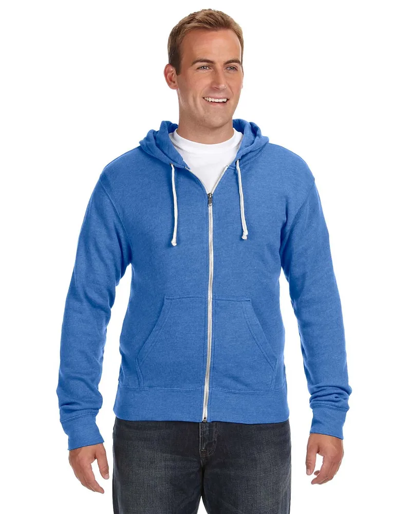 J AMERICA Adult Triblend Full-Zip Fleece Hooded Sweatshirt view 6