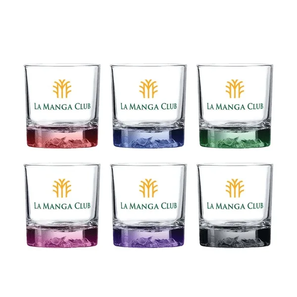 Denver 11.5 oz ARC Whiskey Rocks Glass with Color Bottom view 3