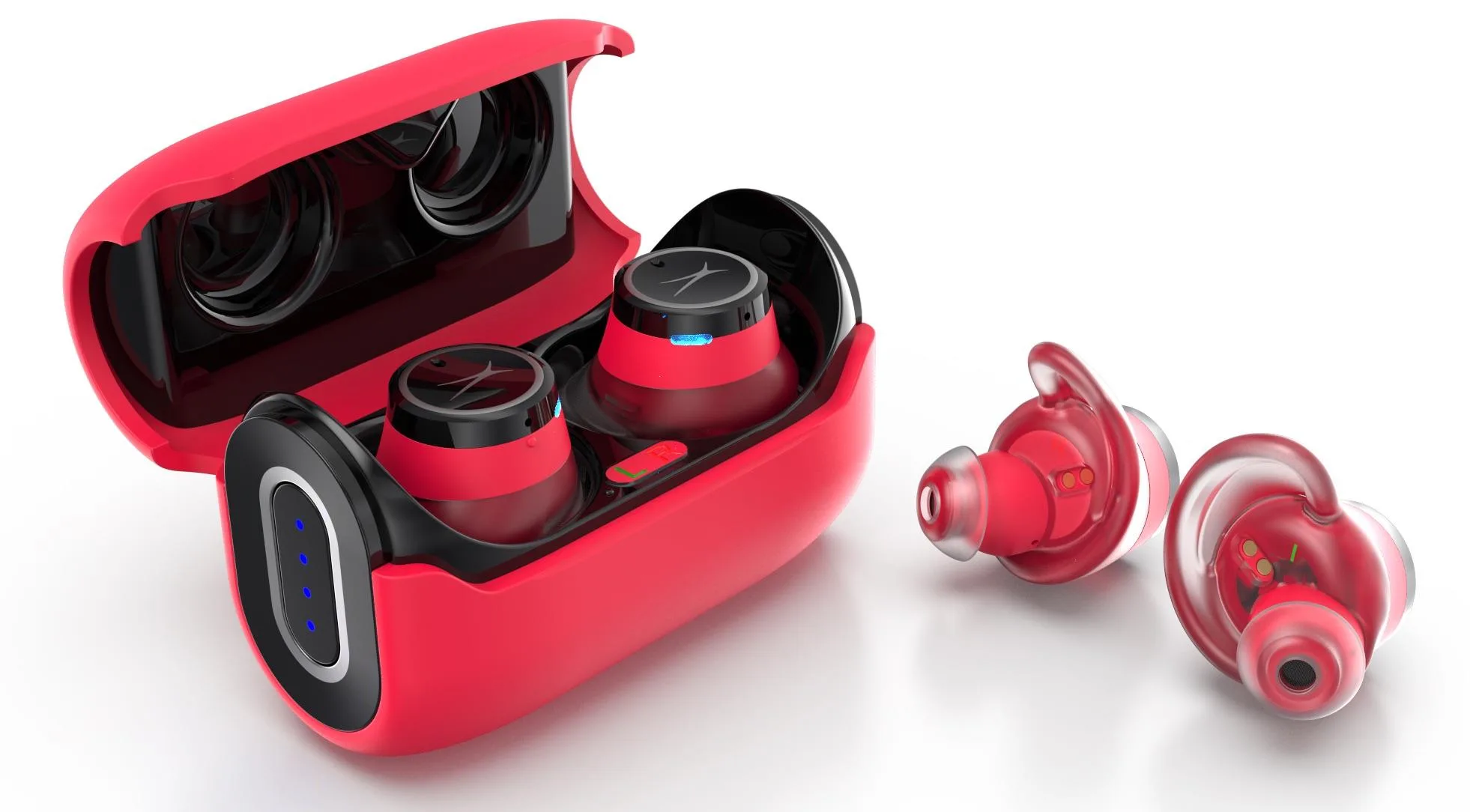 Altec Lansing Red Hydrabuds Truly Wireless Bluetooth Earphones