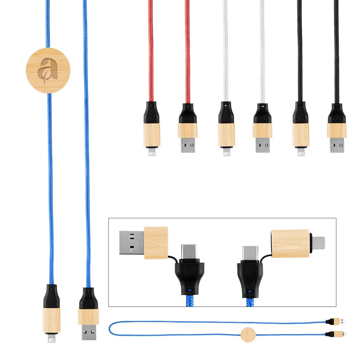 3' 60w Bamboo & Rpet Fast Charging Cable view 2