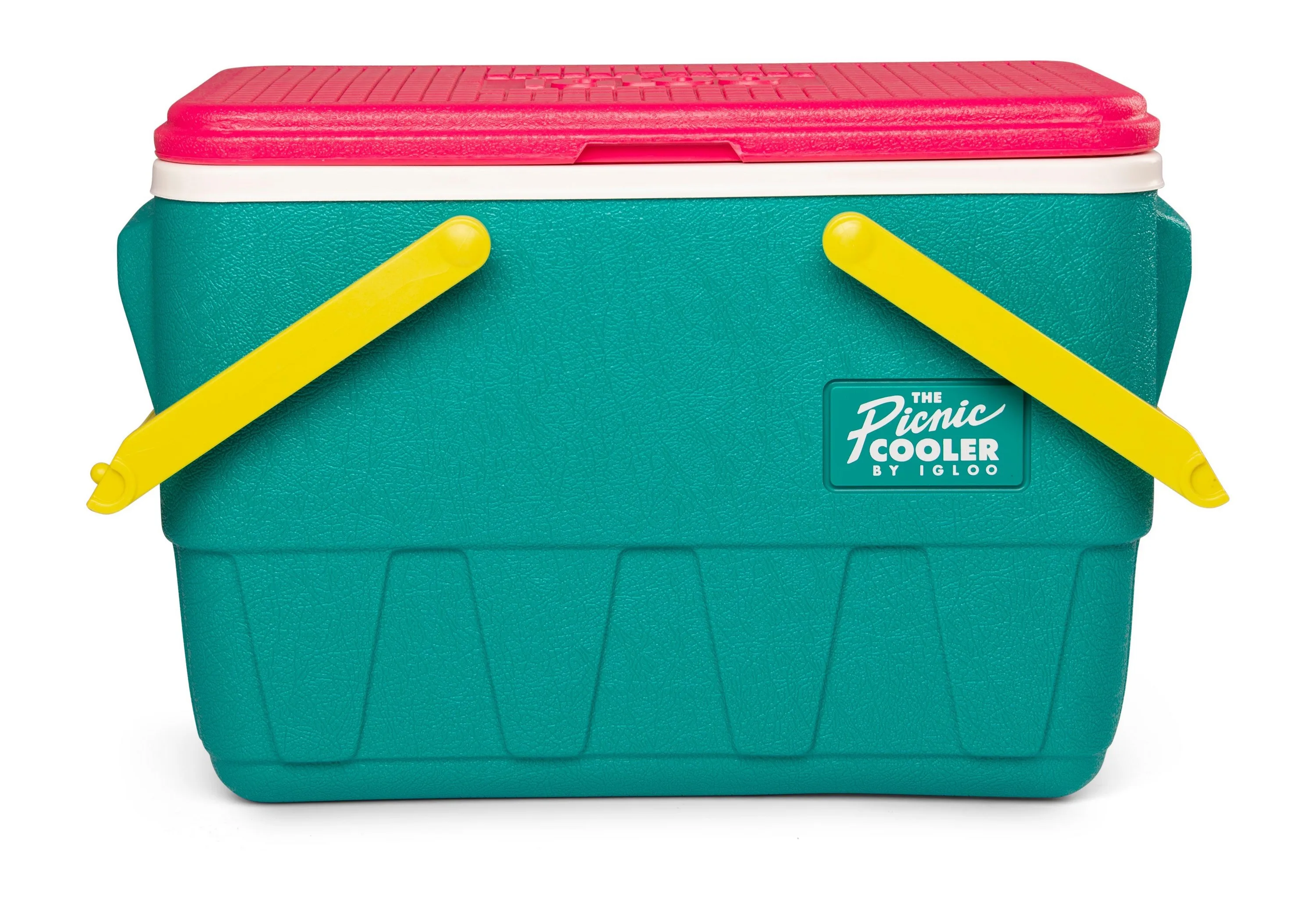 Igloo® Retro Picnic Basket 25Qt Cooler Dark Jade/Bold Magenta