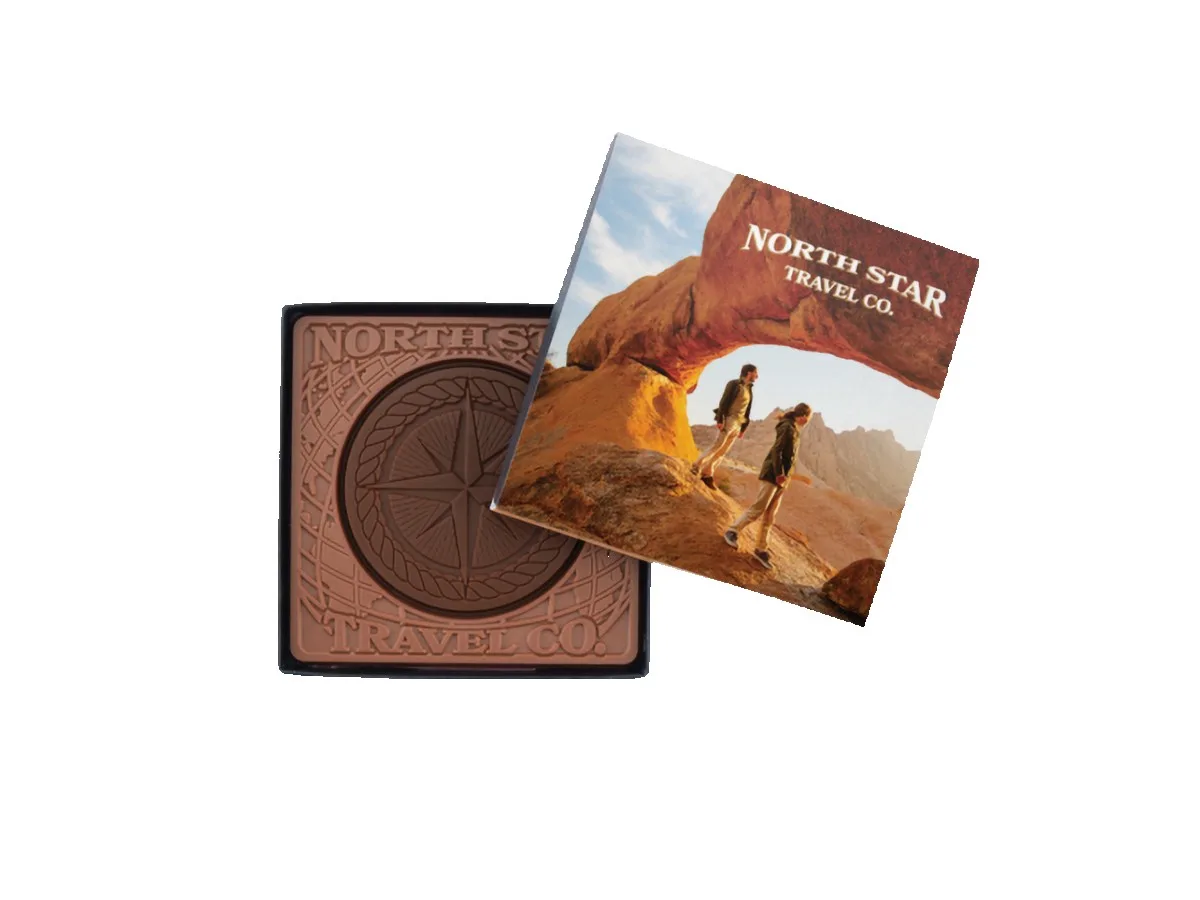 2oz. Combo Chocolate Bar with 4"x4" Gift Box