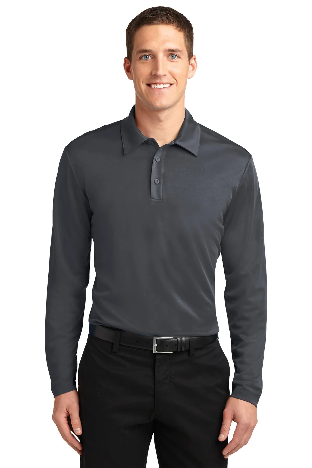 Port Authority® Silk Touch™ Performance Long Sleeve Polo. view 6