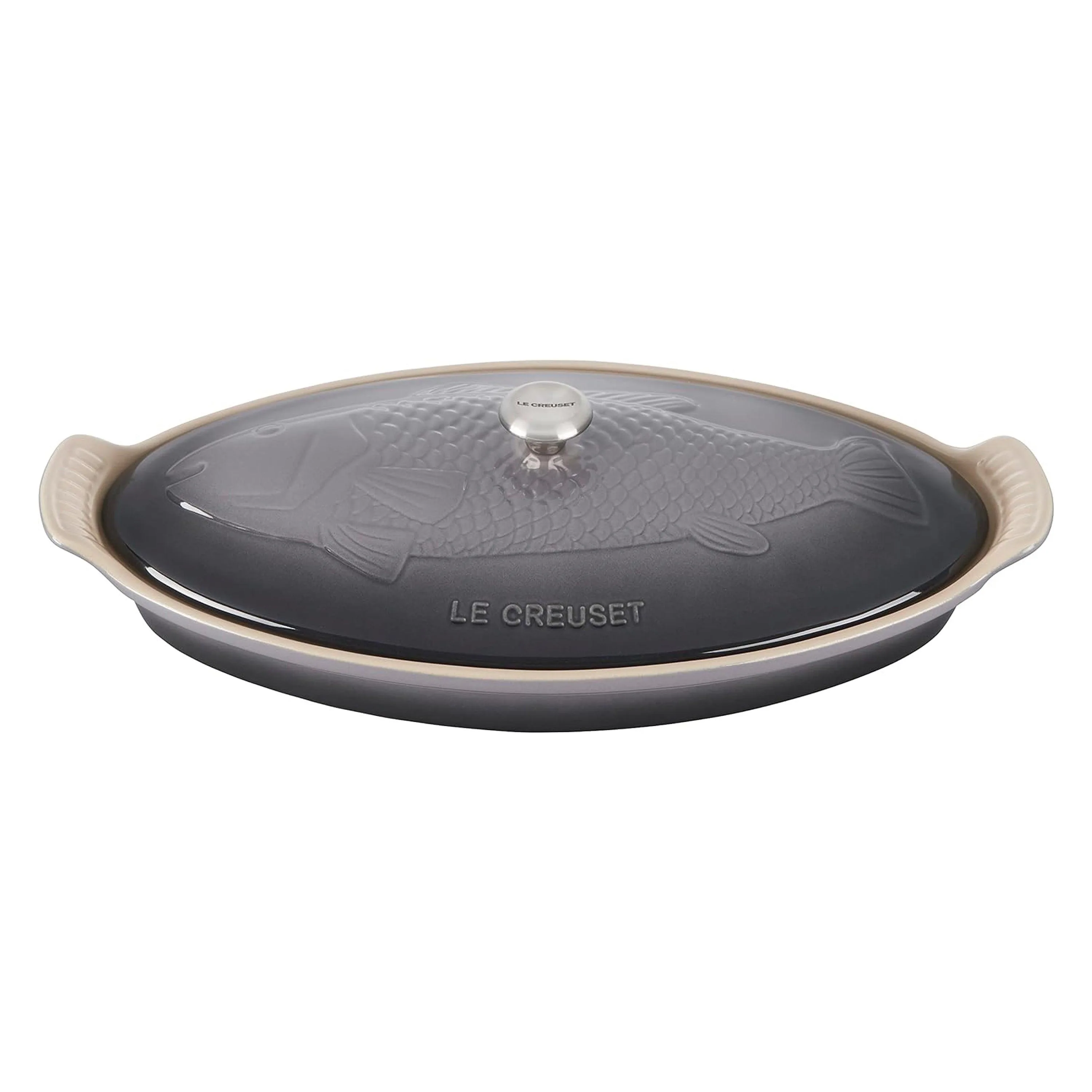 Le Creuset 1.7Qt Heritage Stoneware Fish Baker Oyster