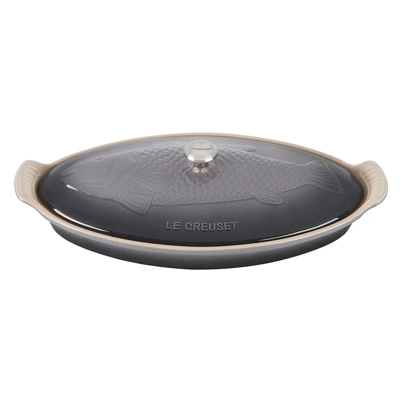 Le Creuset 1.7Qt Heritage Stoneware Fish Baker Oyster