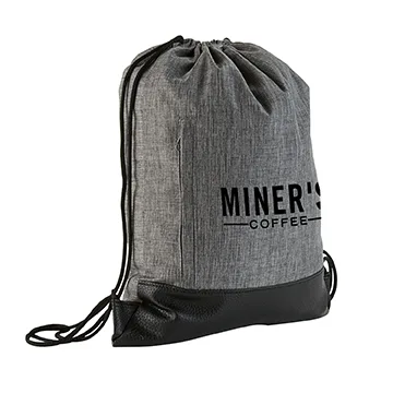 Heathered Drawstring Backpack view 2