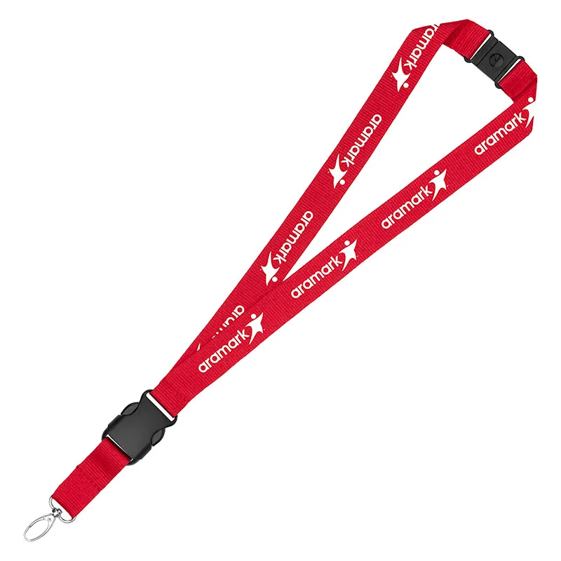 1" Eco Friendly rPET Lanyard w/Buckle and Safety Breakaway view 5