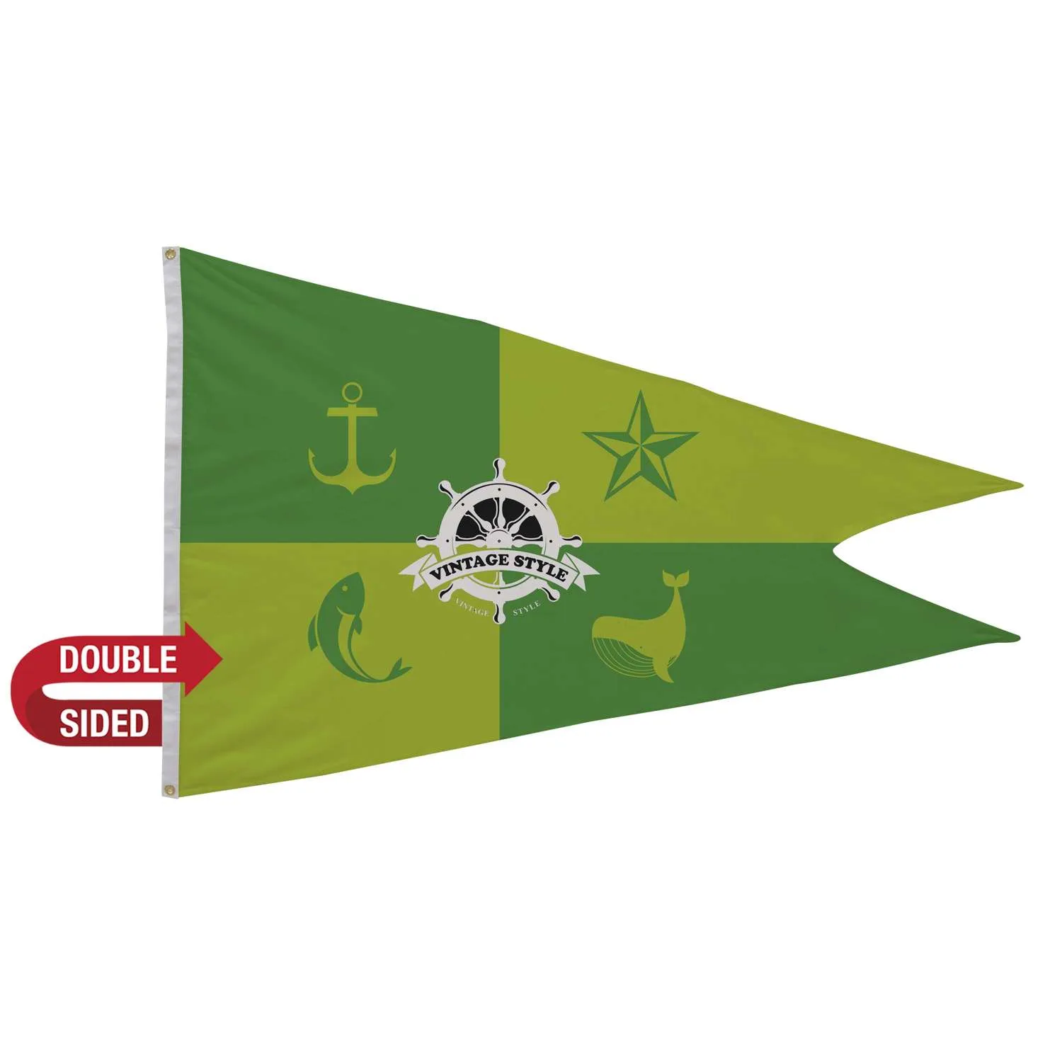 4' x 6' Nylon Burgee Flag Double-Sided