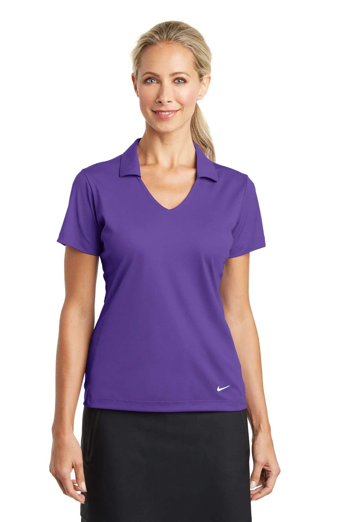 Nike Women's Dri-FIT Vertical Mesh Polo. view 6