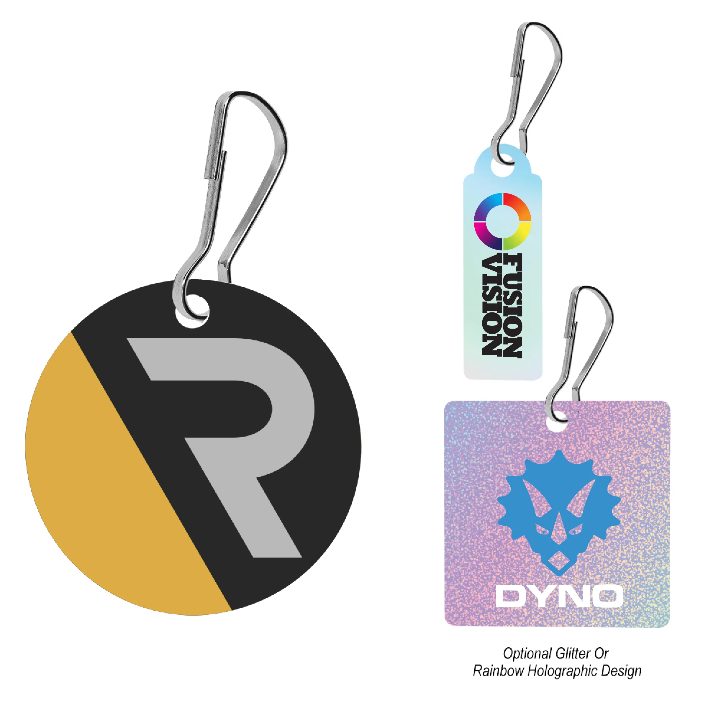 Acrylic Zipper Pull - Custom Shape 3" view 2