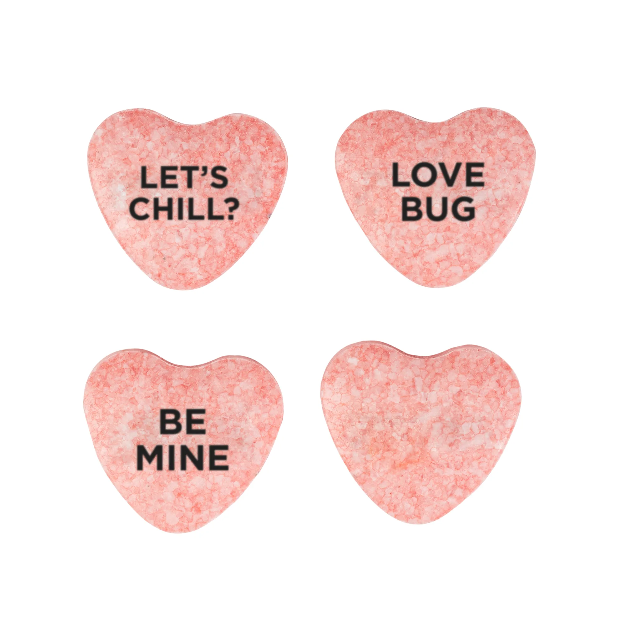 Small Top View Tin - Imprinted Conversation Hearts view 3