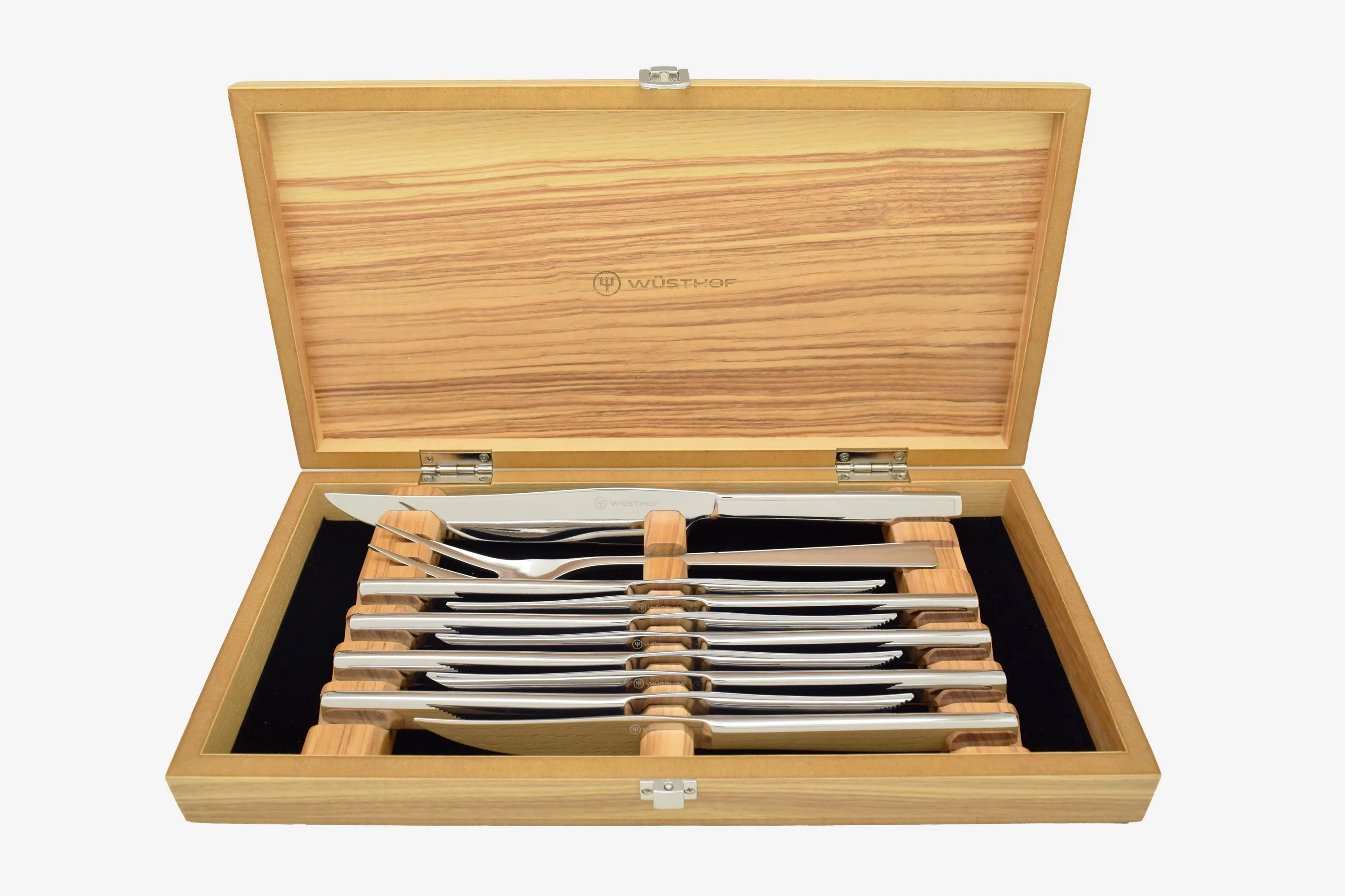 Wusthof 10 Piece Mignon Steak Knife Set in Olivewood Presentation Box