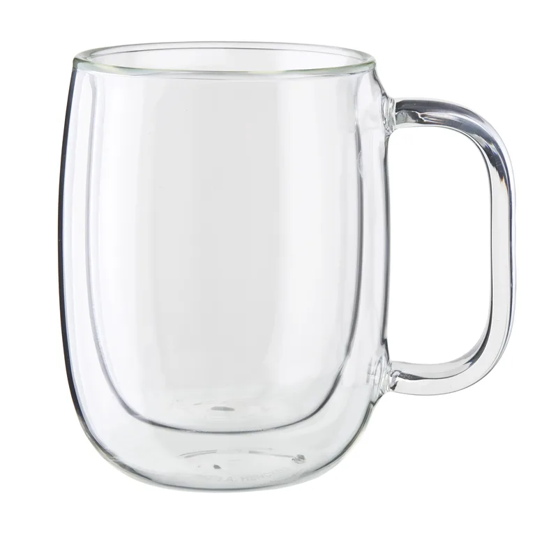 JA Henckels Sorrento Plus 2-Piece Double-Wall Glass Coffee Mug Set