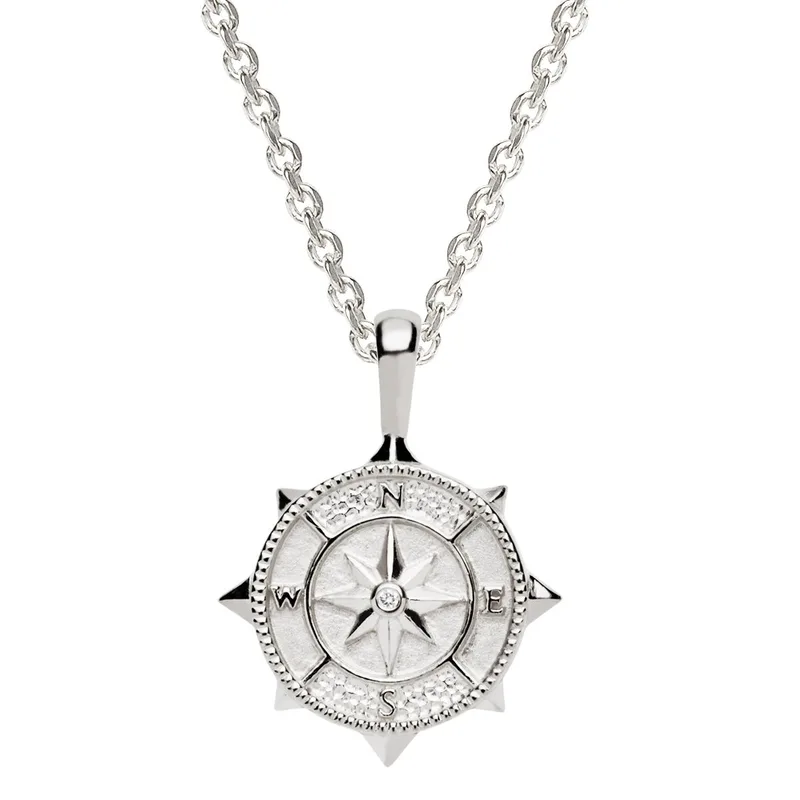 Jilco Inc Compass Necklace - Sterling Silver