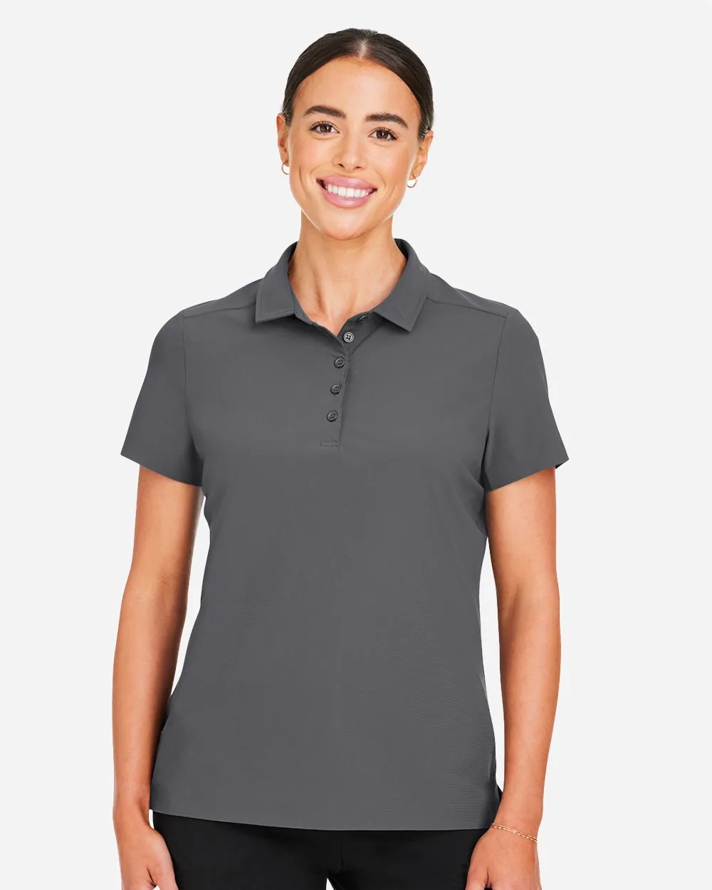 Devon and Jones® Women's CrownLux Performance® Windsor Welded Short Sleeve Polo Shirt view 2
