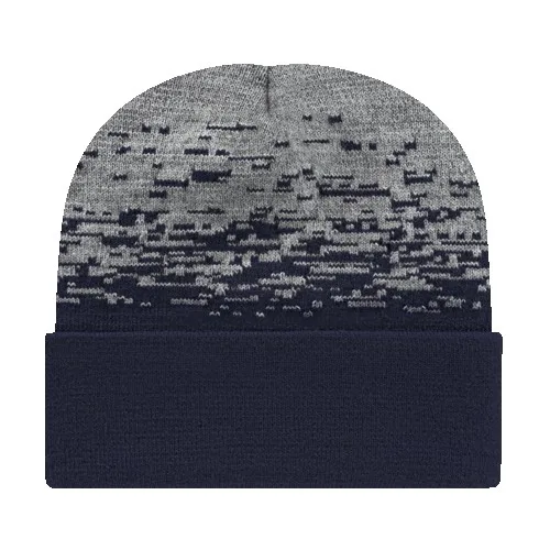 Static Pattern Knit Cap With Cuff view 5