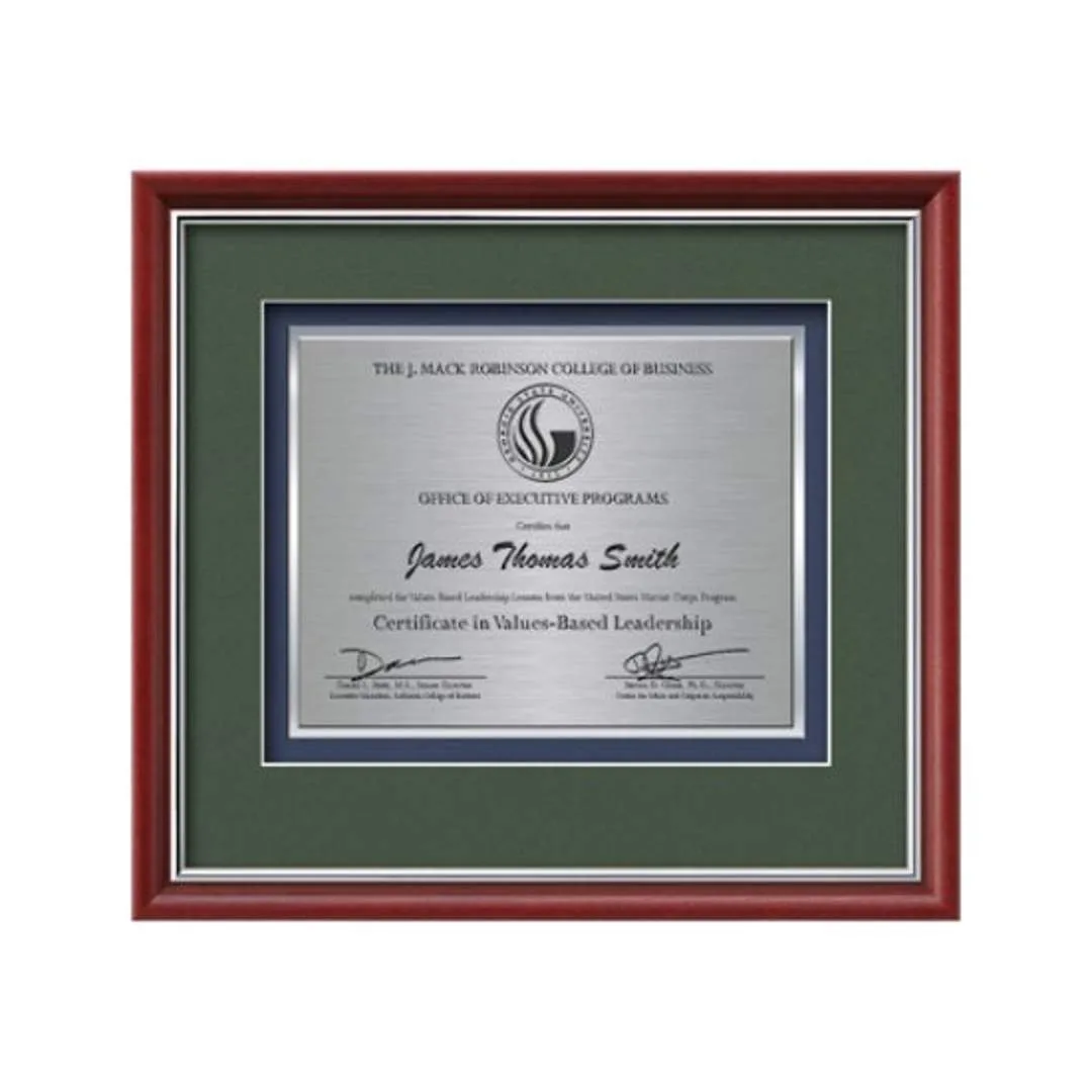 Baron Certificate TexEtch - Mahogany/Silver