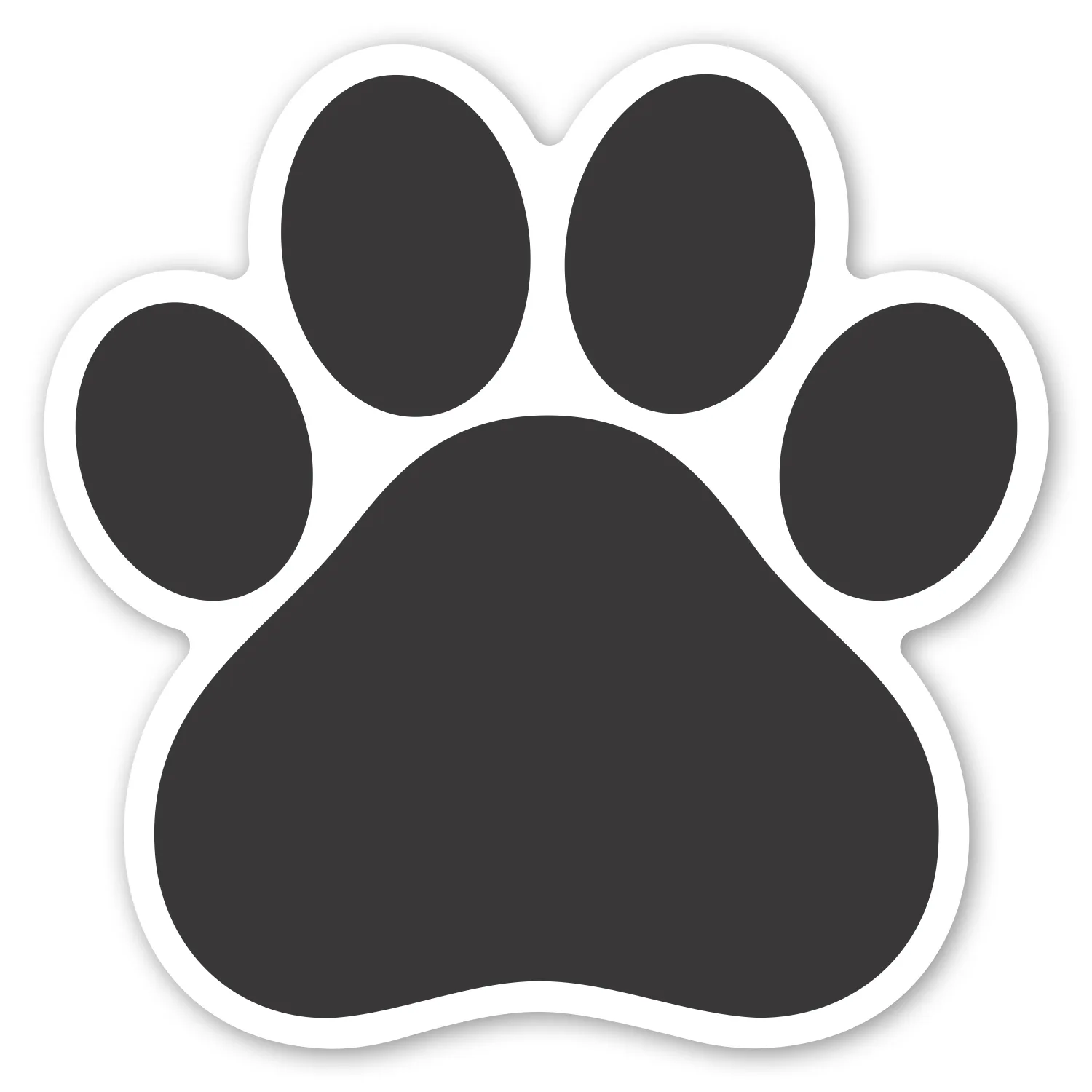 Paw Print Car Magnet 5.75 x 5.75 view 2