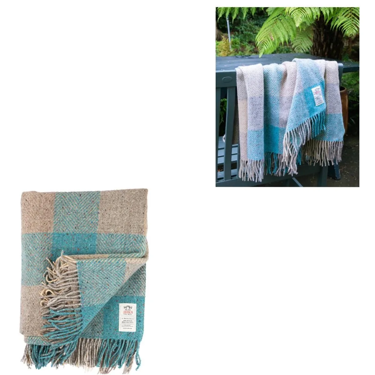 Avoca Dew Drop Donegal Mohair Tweed Throw