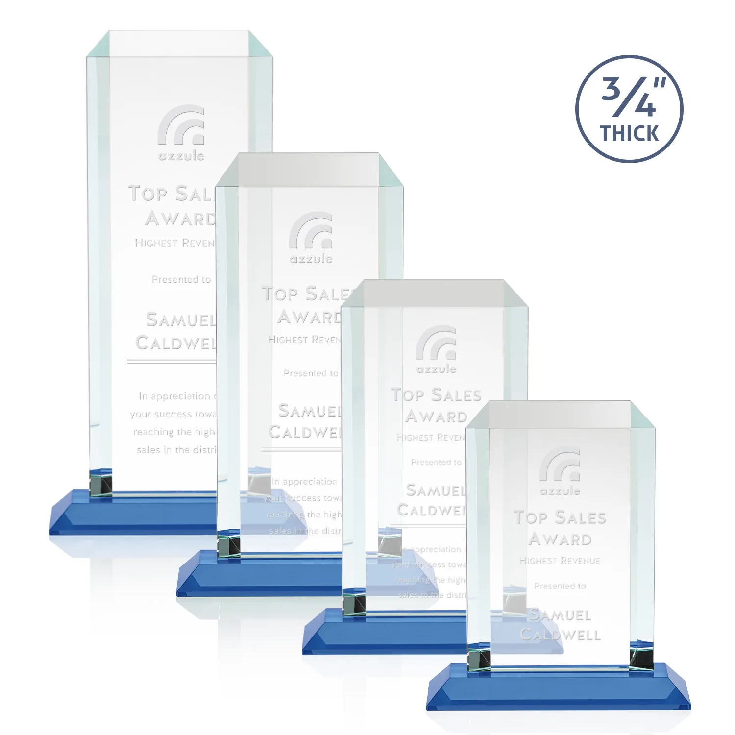 Deep Etch, Standard base, Sky Blue