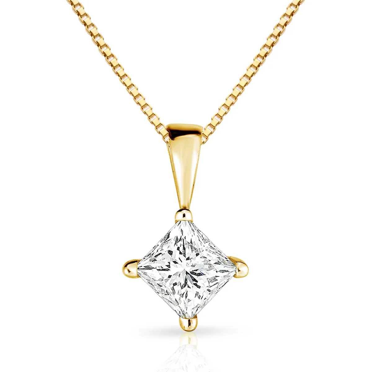 Jilco Inc Princess Cut Diamond Necklace - 0.50 Ct