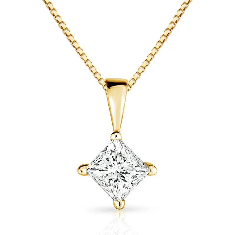 Jilco Inc Princess Cut Diamond Necklace - 0.50 Ct