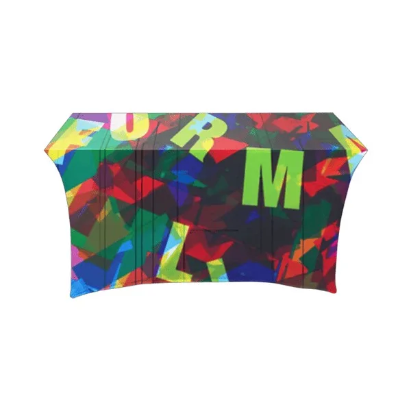 IMPORT 4' Stretch Open-Back Full Color Table Throw
