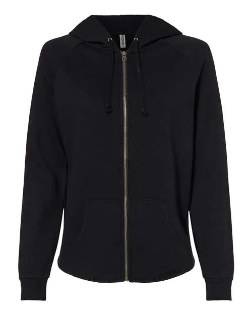 Independent Trading Co.® Women's California Wave Wash Full-Zip Hooded Sweatshirt