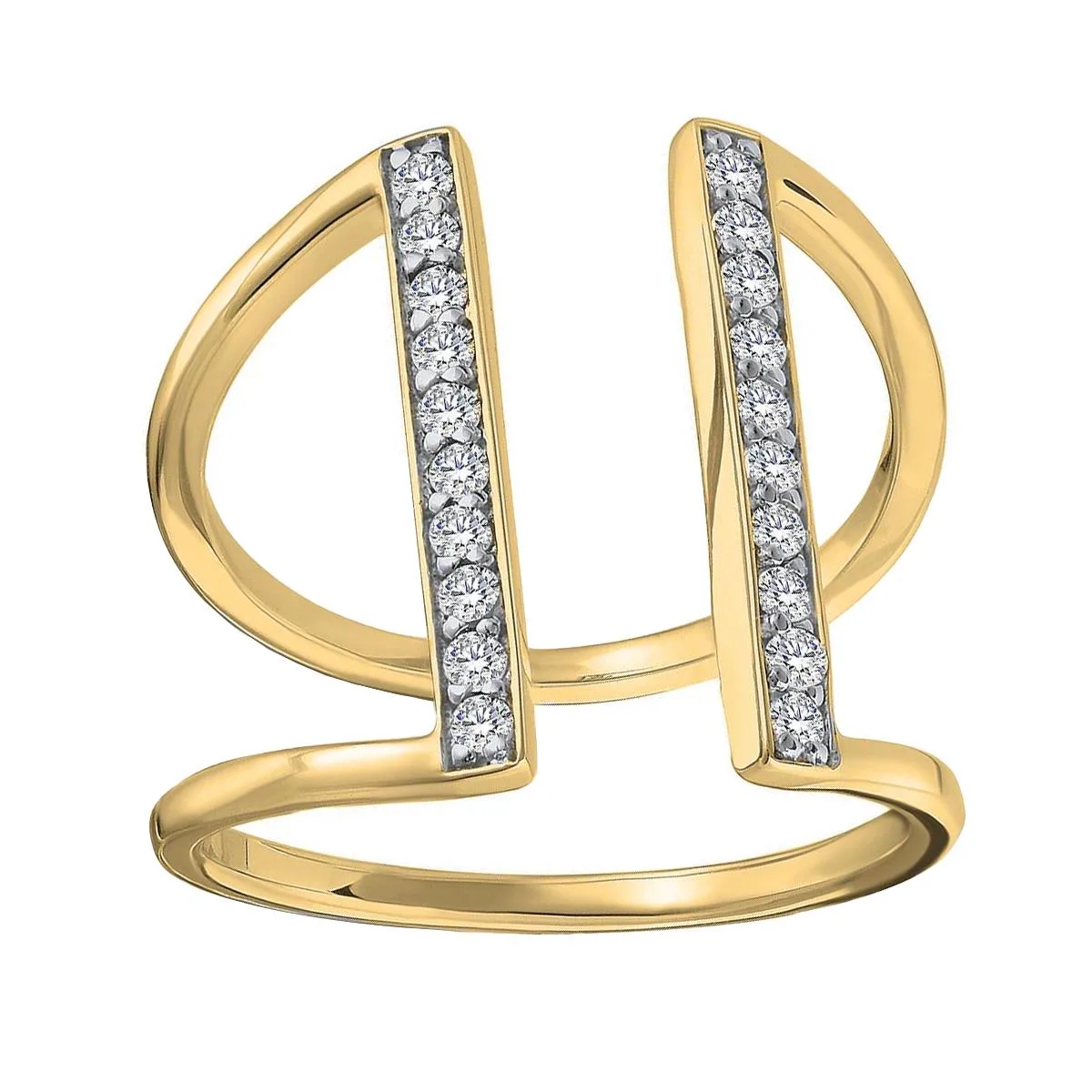 Jilco Inc Contemporary Diamond Cuff Ring