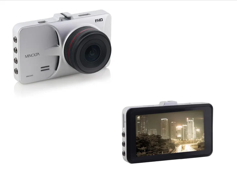 Minolta® Silver Full HD 1080P Car Camcorder