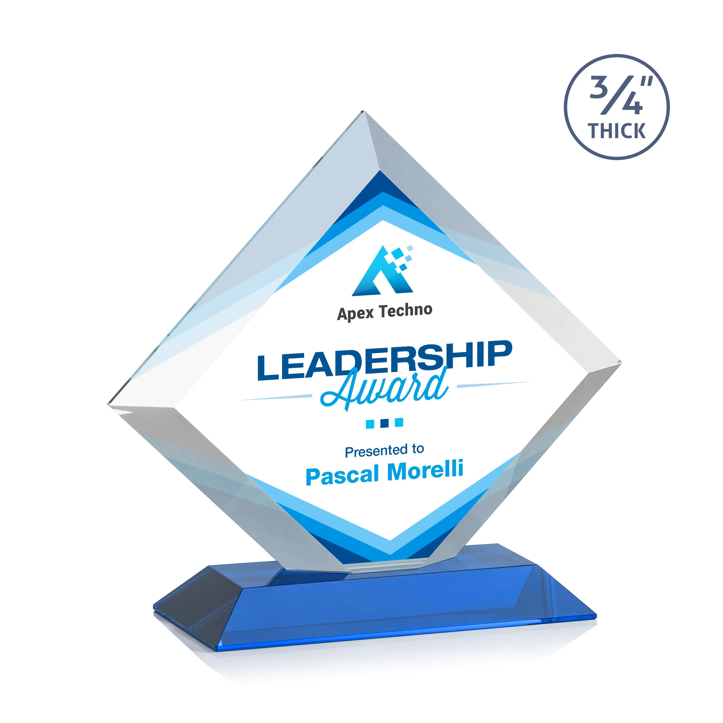VividPrint™, Standard base, Sky Blue, 8.25" x 7.75" x 3"