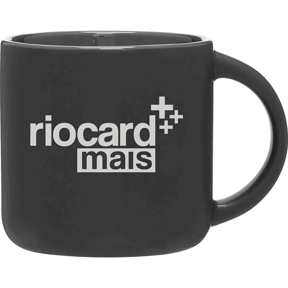 14 oz Minolo Ceramic Mug (Matte Black/Storm Gray)