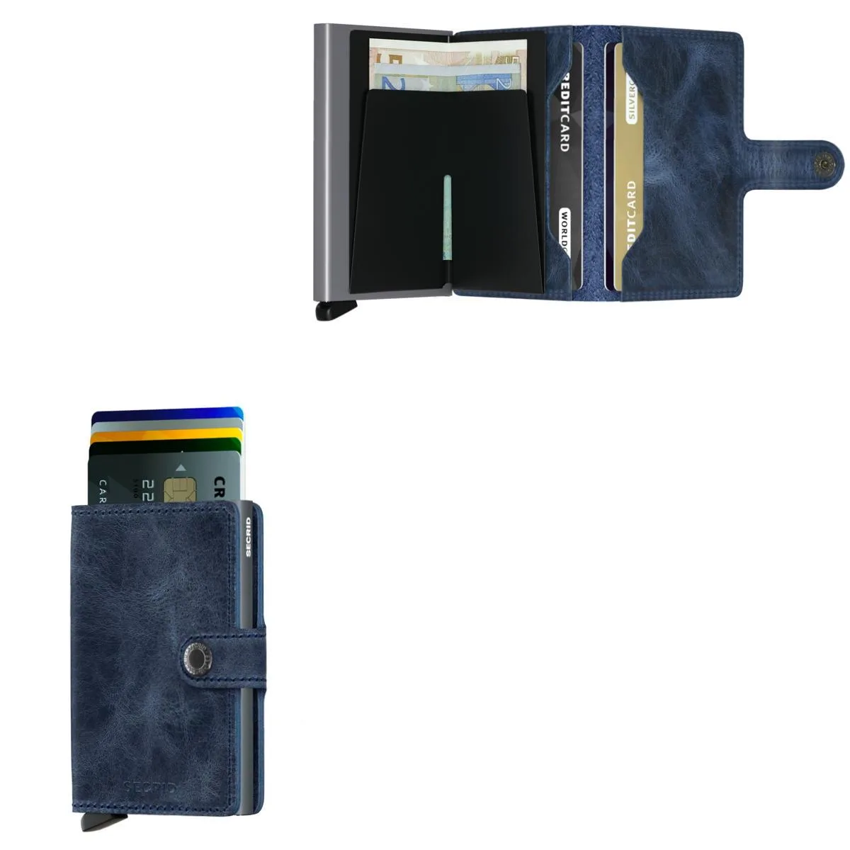 Secrid Miniwallet Vintage Leather - Blue