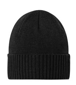 Port Authority® Rib Knit Cuff Beanie — Deep Black