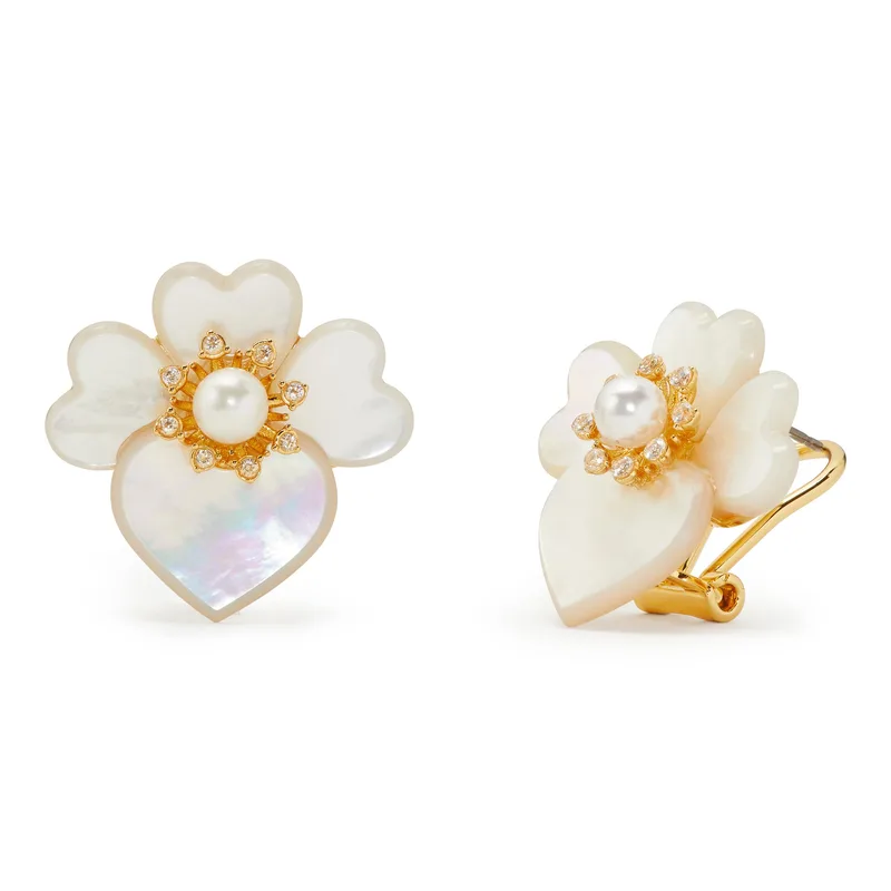 kate spade new york Precious Pansy Statement Studs
