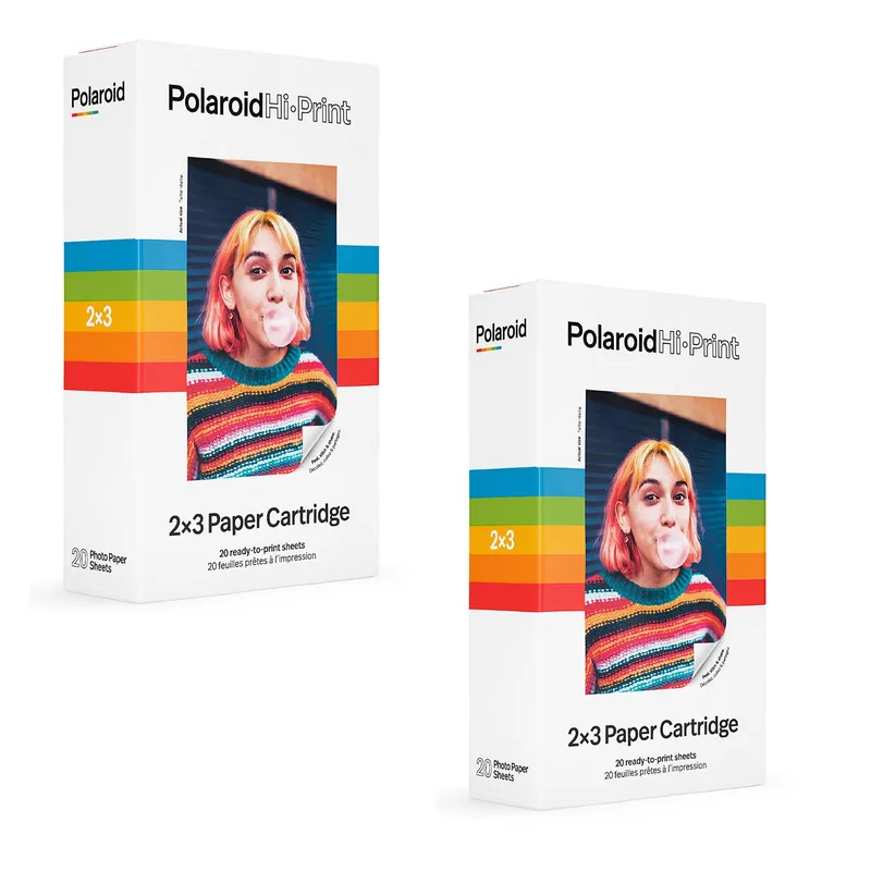 Polaroid Polaroid Double Pack Of Hi-Print 2X3 Paper Cartridge - Total Of 40 Sheets