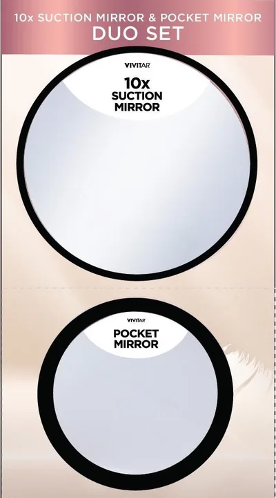 Health Beauty & Fitness Vivitar 2-Piece Suction Mirror - Black