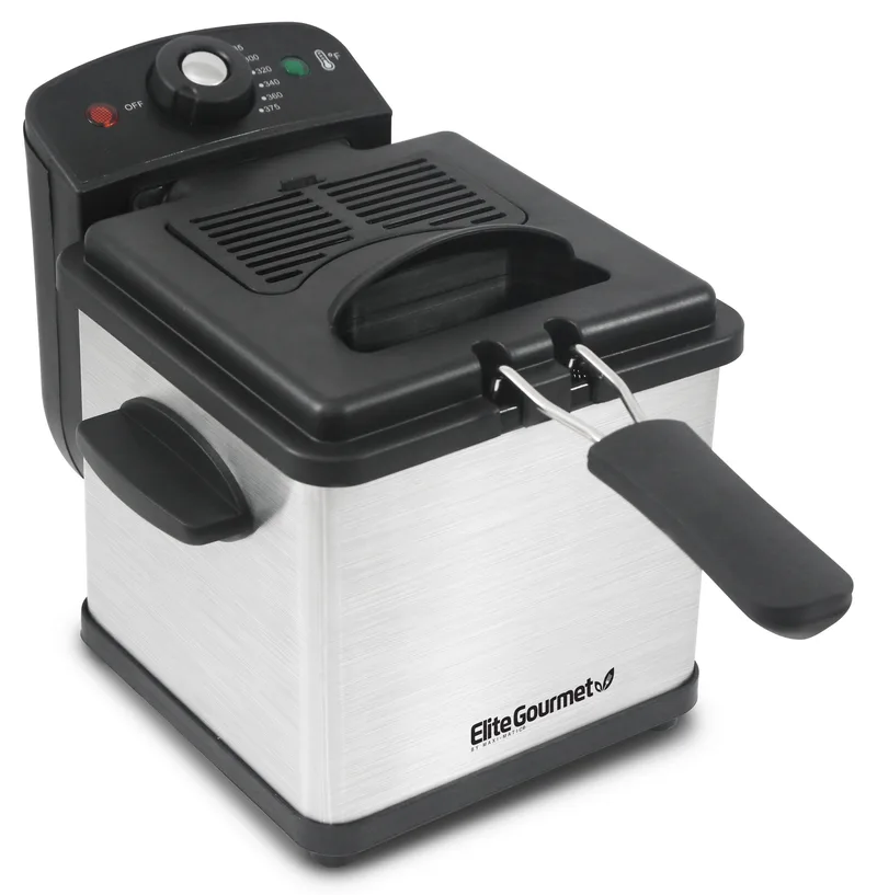 Elite 1.6Qt Immersion Stainless Steel Deep Fryer