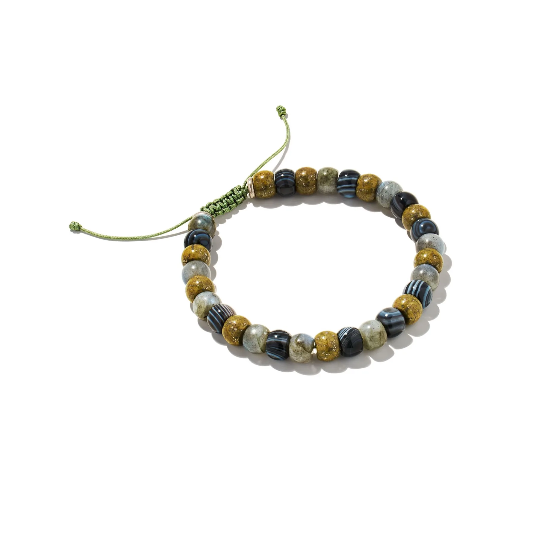 Kendra Scott Men's Cade Oxidized Sterling Silver Bracelet in Olive Mix