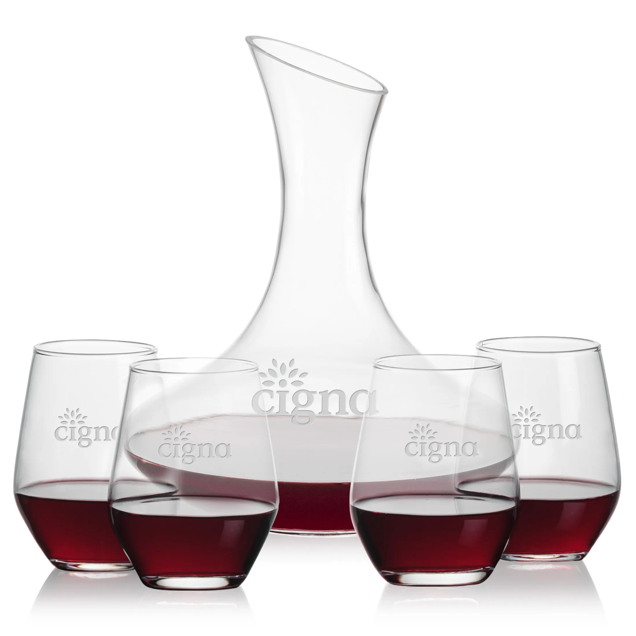 Carafe Stemless Set, Mandelay Set, Carafe & 4 Stemless