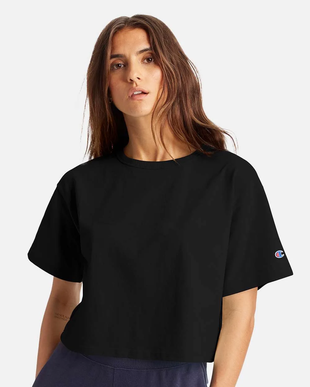 Champion® Women's Heritage Jersey Cropped T-Shirt